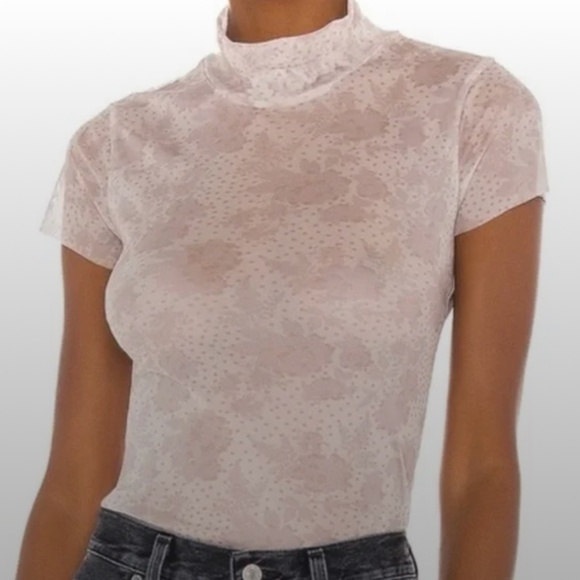 Free People Mesh Baby Tee (Size M) - Picture 1 of 4